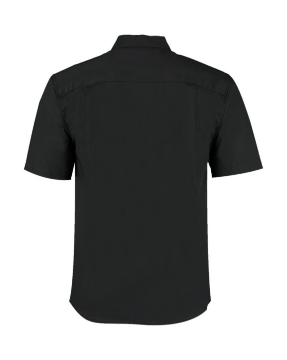 Chemise personnalisable KUSTOM KIT Tailored Fit Mandarin Collar Shirt SSL