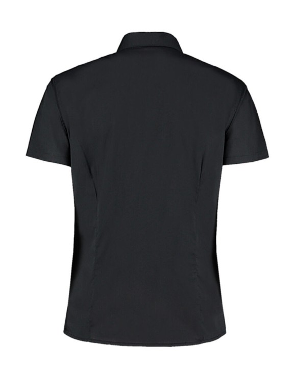 Chemise personnalisable KUSTOM KIT Women's Tailored Fit Mandarin Collar SSL
