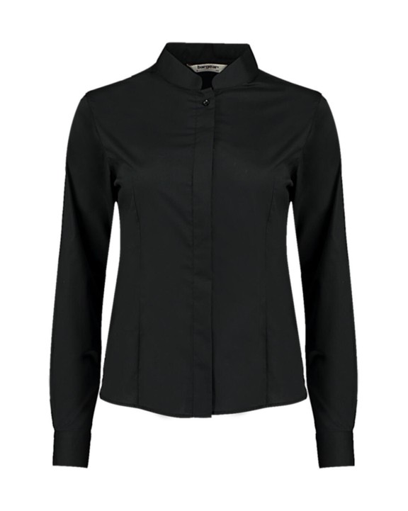 Chemise personnalisable KUSTOM KIT Women's Tailored Fit Mandarin Collar Shirt