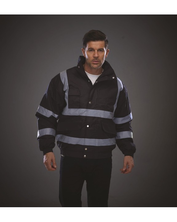 YOKO Hi-Vis Bomber Jacket Jacke personalisierbar
