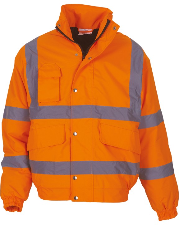 YOKO Hi-Vis Bomber Jacket Jacke personalisierbar