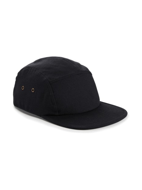 BEECHFIELD CANVAS 5 PANEL CAMPER CAP noir personnalisable