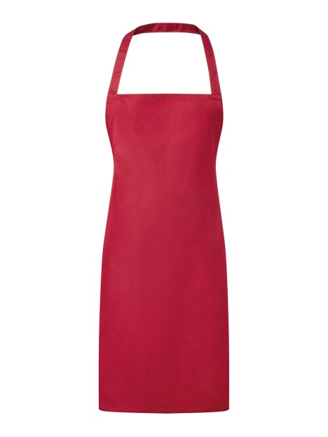 PREMIER Tablier à bavette rouge personnalisable