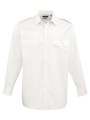 PREMIER Chemise Homme manches longues Pilote blanc personnalisable