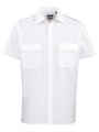 PREMIER Chemise Homme manches courtes Pilote blanc personnalisable