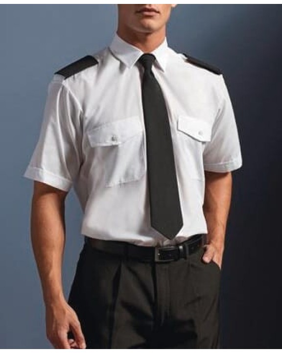 PREMIER Pilot Short Sleeved Shirt Hemd personalisierbar