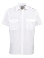 PREMIER Chemise Homme manches courtes Pilote blanc personnalisable