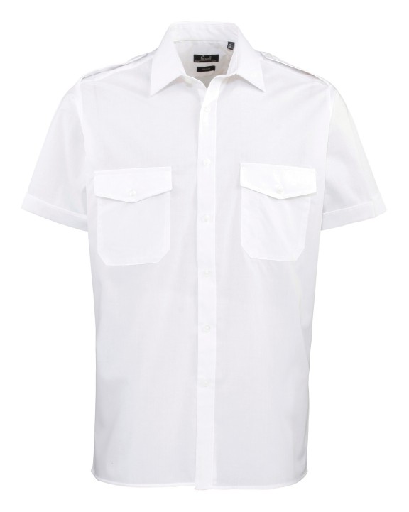 PREMIER Pilot Short Sleeved Shirt Hemd personalisierbar