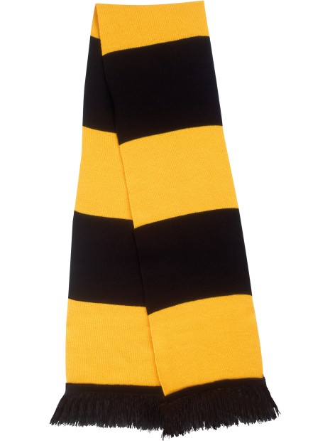 RESULT Écharpe bicolore "Team" noir/jaune gold personnalisable