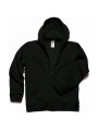 B&C HOODED FULL ZIP KIDS noir personnalisable