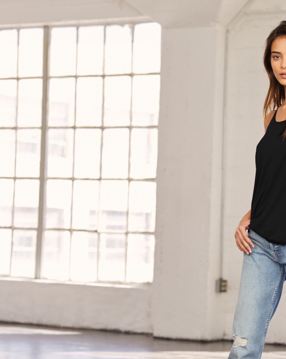 T-shirt BELLA-CANVAS Women's Flowy Racerback Tanktop voor bedrukking &amp; borduring