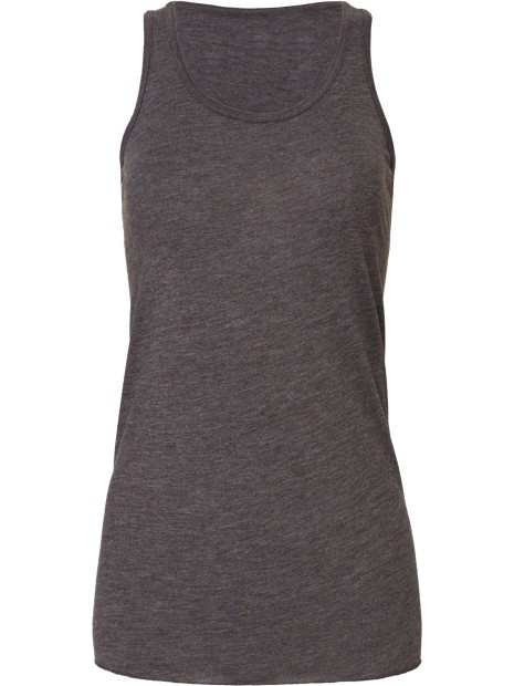 BELLA-CANVAS Débardeur Flowy dos nageur gris foncé chiné personnalisable
