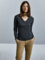 Pulls à personnaliser RUSSELL Pullover femme col v 