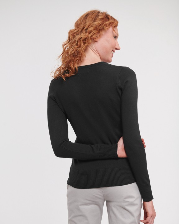 RUSSELL Ladies'' V-neck Knitted Pullover Pullover personalisierbar