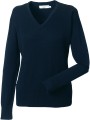 RUSSELL Pullover femme col v french marine personnalisable