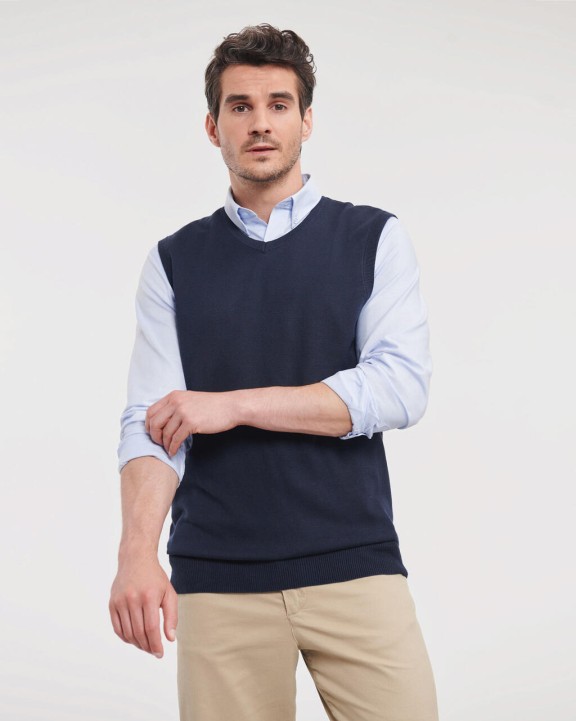 Pull personnalisable RUSSELL Adults'' V-Neck Sleeveless Knitted Pullover