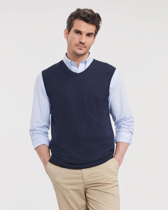 Pull personnalisable RUSSELL Adults'' V-Neck Sleeveless Knitted Pullover