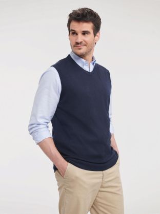 Adults'' V-Neck Sleeveless Knitted Pullover