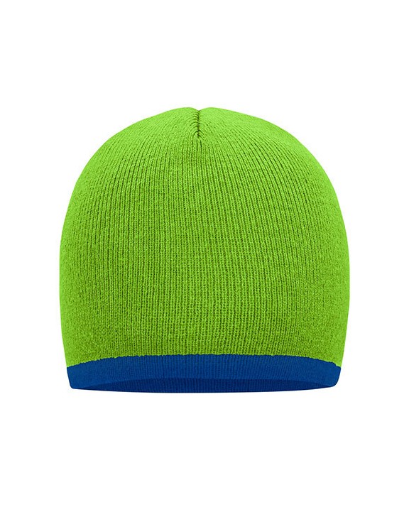 MYRTLE BEACH Beanie with contrasting border Mütze, Schal & Handschuh personalisierbar