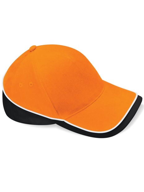 BEECHFIELD TEAMWEAR COMPETITION CAP ORANGE/BLACK/WHITE personnalisable