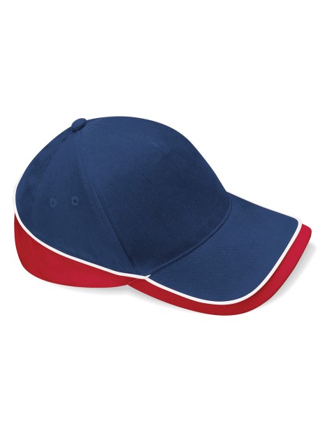 BEECHFIELD TEAMWEAR COMPETITION CAP FRENCH MARINE/ROUGE CLASSIQUE/BLANC personnalisable