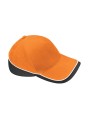 BEECHFIELD TEAMWEAR COMPETITION CAP ORANGE/BLACK/WHITE personnalisable