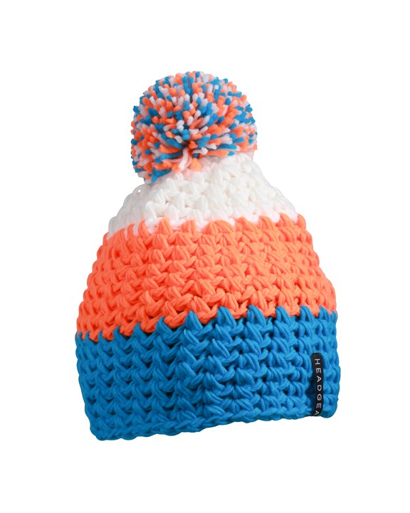 Bonnet, Écharpe & Gant personnalisable MYRTLE BEACH crocheted cap with pompon