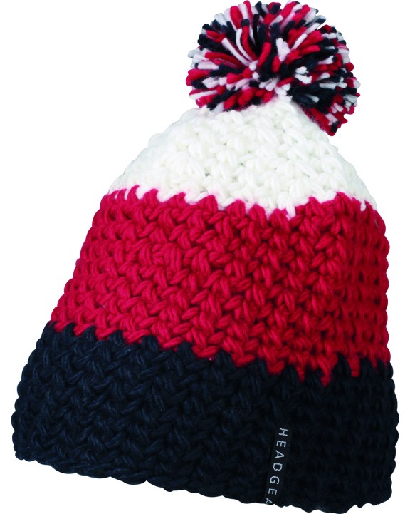 Bonnet, Écharpe & Gant personnalisable MYRTLE BEACH crocheted cap with pompon