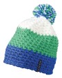 Bonnet, Écharpe & Gant personnalisable MYRTLE BEACH crocheted cap with pompon