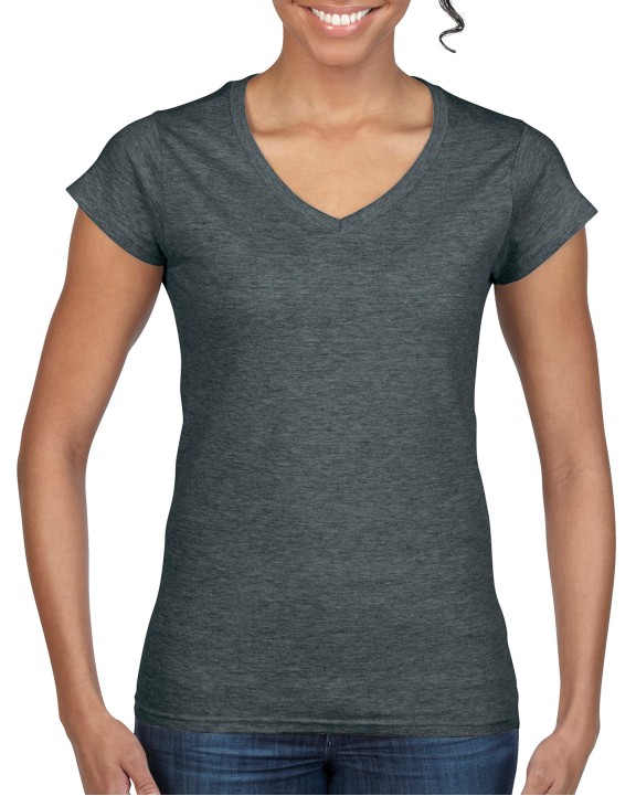 T-shirt personnalisable GILDAN T-shirt femme col v Softstyle