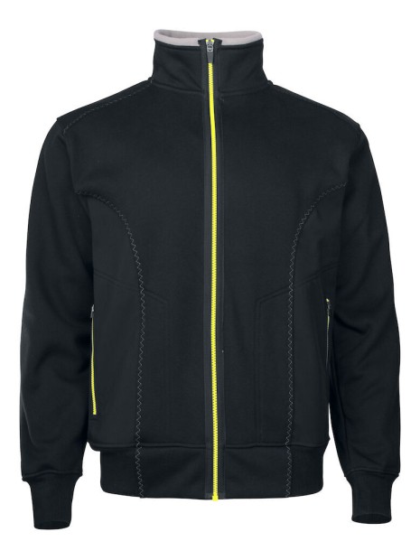 PROJOB 2121 SWEATSHIRT FULL ZIP noir personnalisable