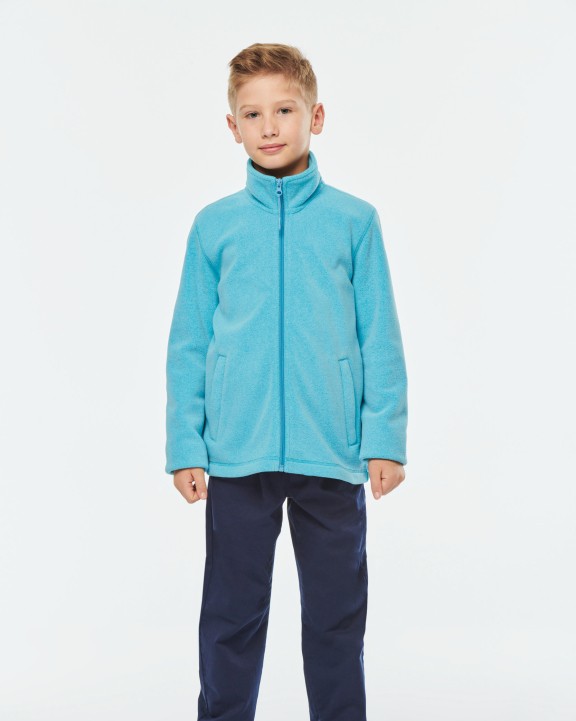 KARIBAN Mikrofleece-Jacke mit Reißverschluss für Kinder Polar Fleece personalisierbar