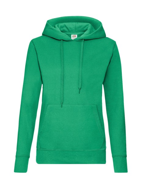 FOL LADIES CLASSIC HOODED SWEAT vert kelly personnalisable