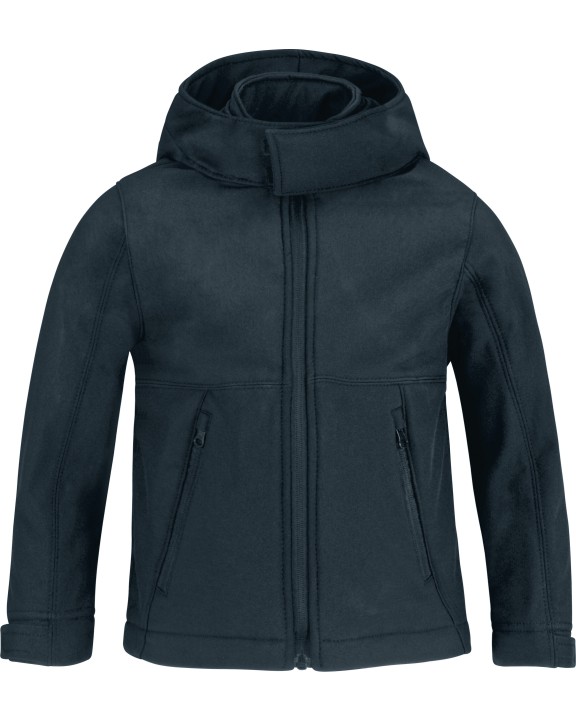 B&C Kinder Softshell-Kapuzenjacke Softshell personalisierbar