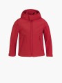 B&C Veste softshell capuche enfant rouge personnalisable