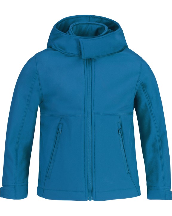 B&C Kinder Softshell-Kapuzenjacke Softshell personalisierbar
