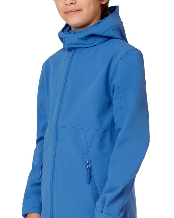 B&C Kinder Softshell-Kapuzenjacke Softshell personalisierbar