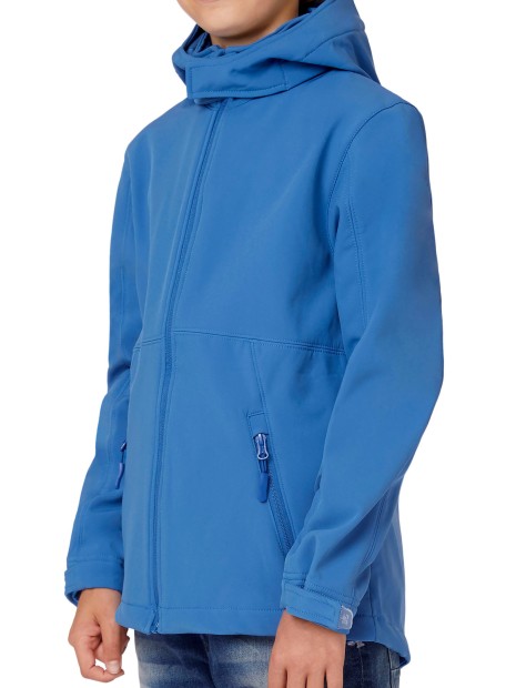 Softshells à personnaliser B&C Veste softshell capuche enfant 