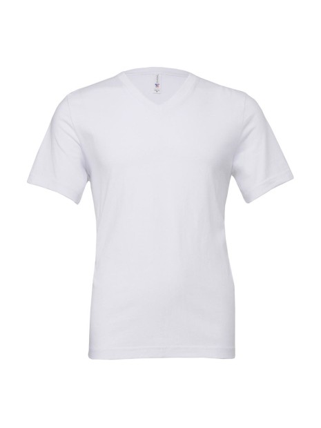 BELLA-CANVAS UNISEX V-NECK JERSEY TEE blanc personnalisable