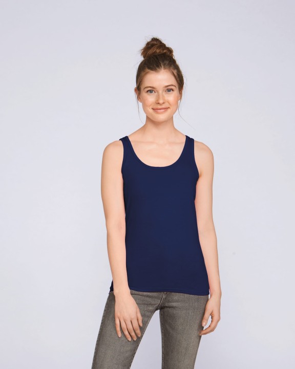T-shirt GILDAN Softstyle® Fitted Ladies' Tank Top voor bedrukking &amp; borduring